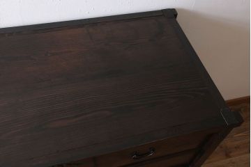 アンティーク家具　古民具・骨董　前面欅材製　江戸期の三国車箪笥