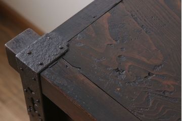 アンティーク家具　古民具・骨董　前面欅材製　江戸期の三国車箪笥