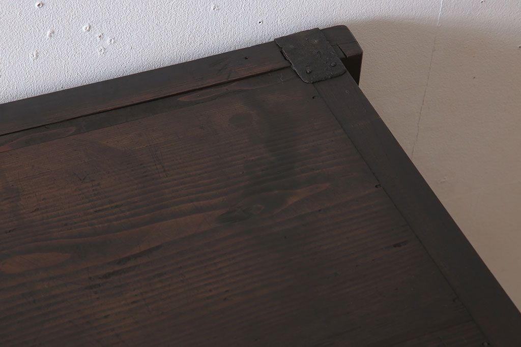 アンティーク家具　古民具・骨董　前面欅材製　江戸期の三国車箪笥