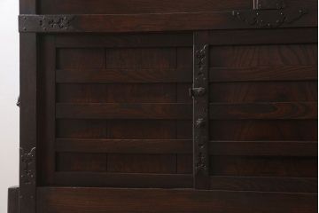 アンティーク家具　古民具・骨董　前面欅材製　江戸期の三国車箪笥