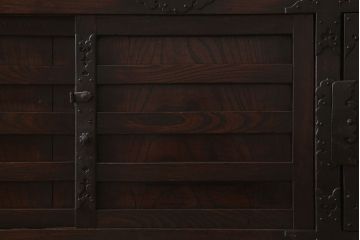 アンティーク家具　古民具・骨董　前面欅材製　江戸期の三国車箪笥