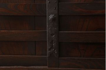 アンティーク家具　古民具・骨董　前面欅材製　江戸期の三国車箪笥