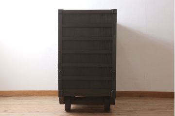 アンティーク家具　古民具・骨董　前面欅材製　江戸期の三国車箪笥