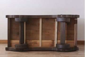 アンティーク家具　古民具・骨董　前面欅材製　江戸期の三国車箪笥