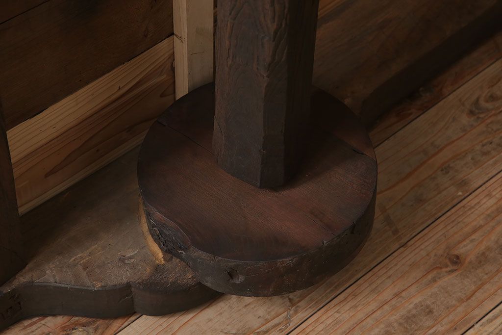 アンティーク家具　古民具・骨董　前面欅材製　江戸期の三国車箪笥