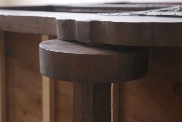 アンティーク家具　古民具・骨董　前面欅材製　江戸期の三国車箪笥