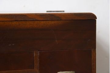 アンティーク雑貨　古い木製のレトロなアンティーク裁縫箱(小引き出し)