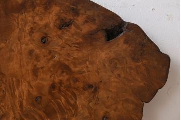 アンティーク雑貨　大正〜昭和期　瘤杢　古い栃材のアンティーク花台(飾り台)