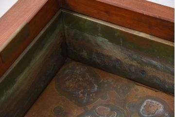 アンティーク雑貨　大正昭和期　アンティーク　中桐材　古い関西火鉢