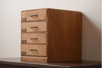 レトロ家具　ナラ材製!レトロかわいい小引き出し(1)