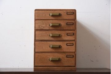レトロ家具　ナラ材製!レトロかわいい小引き出し(2)