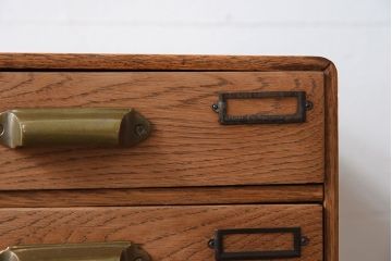 レトロ家具　ナラ材製!レトロかわいい小引き出し(2)