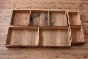 アンティーク家具　古民具・骨董　前面欅材・枠檜材製　明治期の古い時代箪笥サイドボード