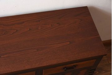 アンティーク家具　古民具・骨董　前面欅材・枠檜材製　明治期の古い時代箪笥サイドボード