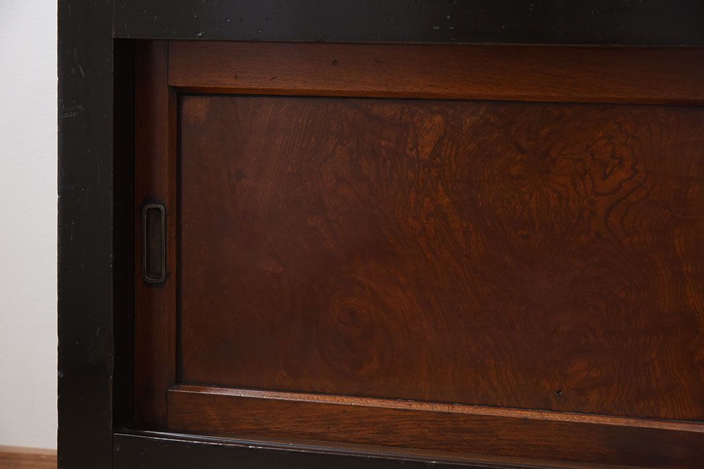 アンティーク家具　古民具・骨董　前面欅材・枠檜材製　明治期の古い時代箪笥サイドボード