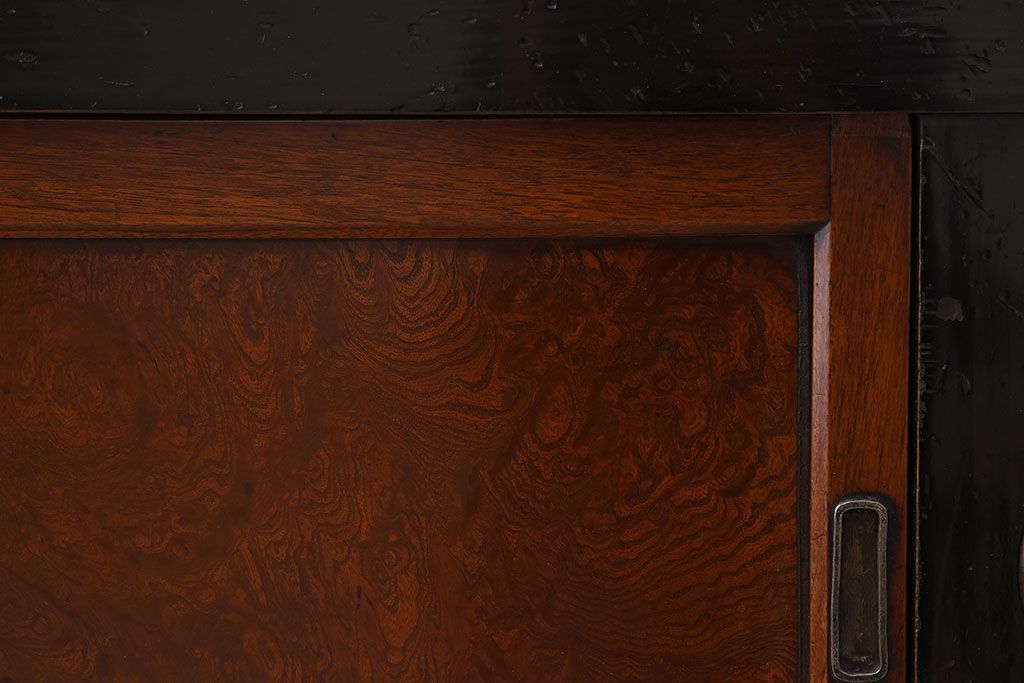 アンティーク家具　古民具・骨董　前面欅材・枠檜材製　明治期の古い時代箪笥サイドボード