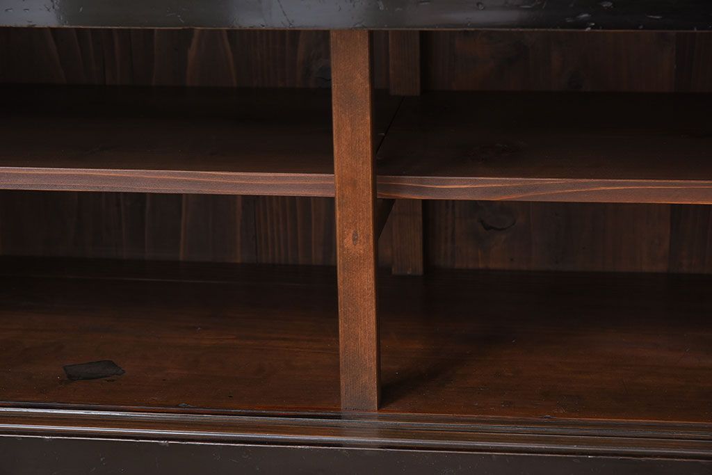 アンティーク家具　古民具・骨董　前面欅材・枠檜材製　明治期の古い時代箪笥サイドボード