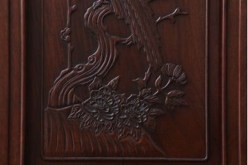 中古　民芸家具　唐木製　高級品!彫刻が素晴らしいサイドボード(キャビネット)(定価約220万円)