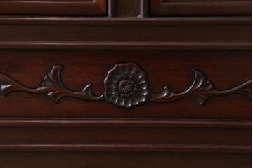 中古　民芸家具　唐木製　高級品!彫刻が素晴らしいサイドボード(キャビネット)(定価約220万円)