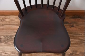 中古美品　松本民芸家具　#72 上品なリーチチェア(ダイニングチェア)(2)