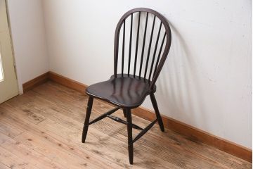 中古美品　松本民芸家具　#72 上品なリーチチェア(ダイニングチェア)(3)