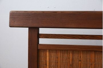高級杉材製!和製アンティークの障子入り衝立(パーテーション)