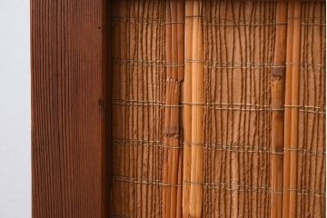 高級杉材製!和製アンティークの障子入り衝立(パーテーション)