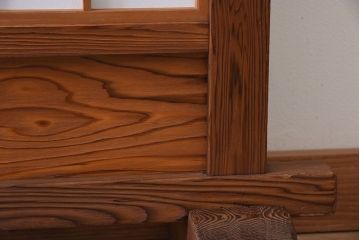高級杉材製!和製アンティークの障子入り衝立(パーテーション)
