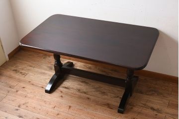 中古美品　松本民芸家具　トレッスル卓　Tタイプ(テーブル)(定価約25万5千円)