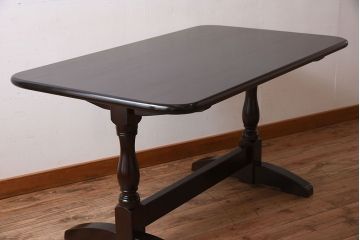 中古美品　松本民芸家具　トレッスル卓　Tタイプ(テーブル)(定価約25万5千円)