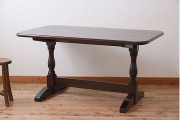 中古美品　松本民芸家具　トレッスル卓　Tタイプ(テーブル)(定価約25万5千円)