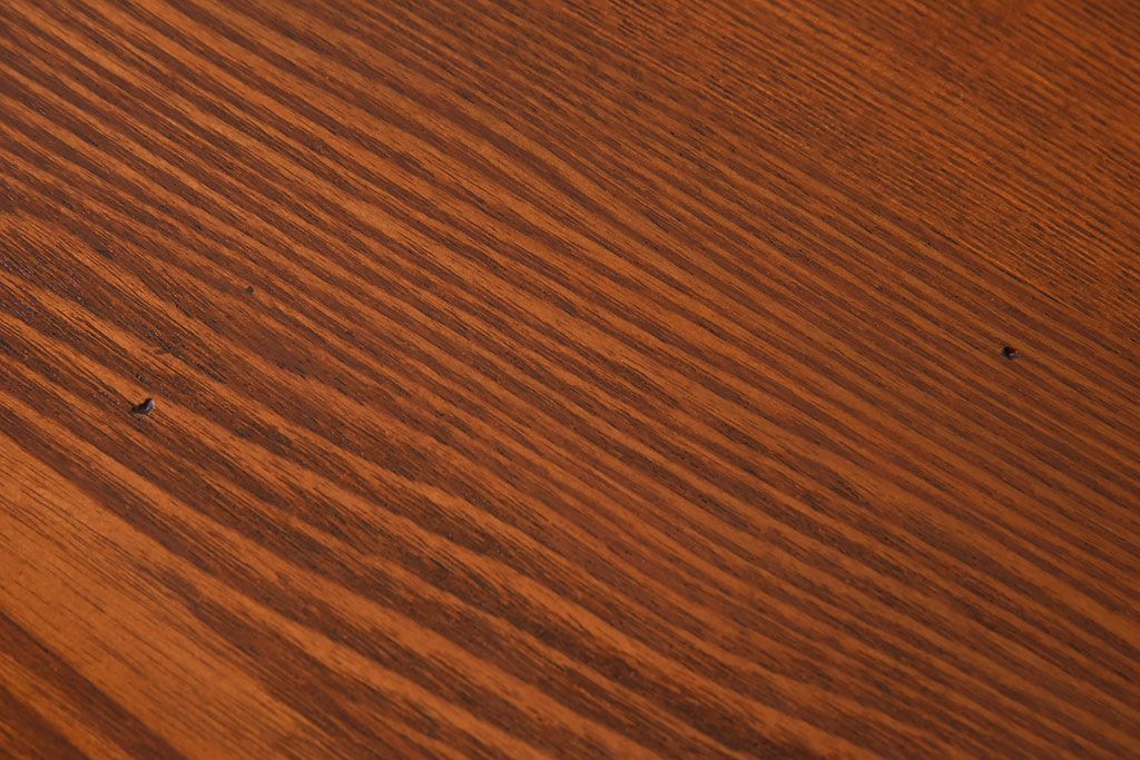 レトロ家具　タモ材製!レトロな和製アンティークの片袖机(デスク)