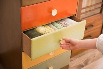 レトロ家具　昭和レトロ!カラフルなアンティークチェスト(引き出し)