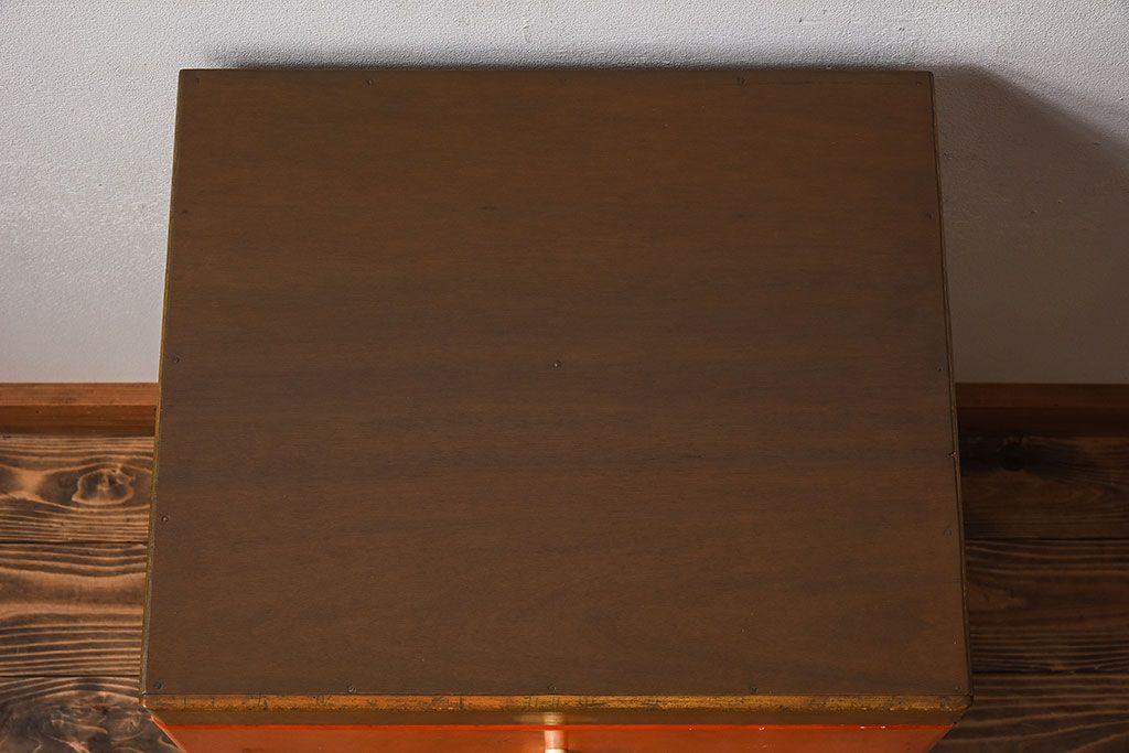 レトロ家具　昭和レトロ!カラフルなアンティークチェスト(引き出し)
