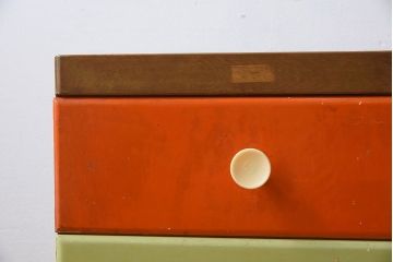 レトロ家具　昭和レトロ!カラフルなアンティークチェスト(引き出し)