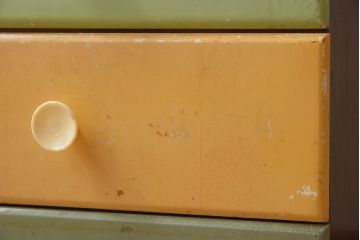レトロ家具　昭和レトロ!カラフルなアンティークチェスト(引き出し)