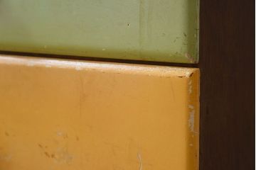 レトロ家具　昭和レトロ!カラフルなアンティークチェスト(引き出し)