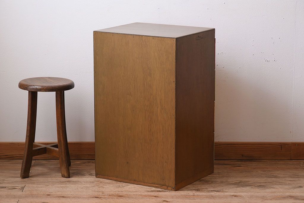 レトロ家具　昭和レトロ!カラフルなアンティークチェスト(引き出し)