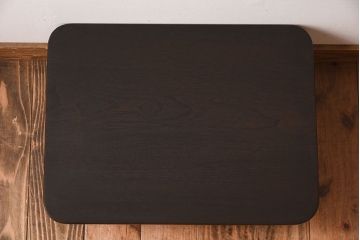 レトロ家具　小振りなサイズ!栓材製　レトロなアンティークちゃぶ台(飾り台)(3)