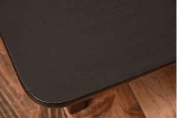 レトロ家具　小振りなサイズ!栓材製　レトロなアンティークちゃぶ台(飾り台)(3)
