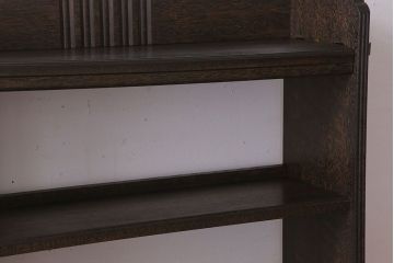 レトロ家具　ラワン材製　古い木のレトロな楔(くさび)式本棚(ディスプレイラック)