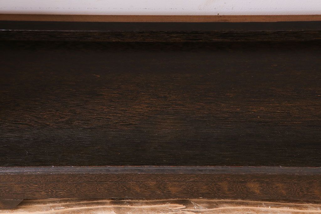 レトロ家具　ラワン材製　古い木のレトロな楔(くさび)式本棚(ディスプレイラック)