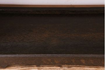 レトロ家具　ラワン材製　古い木のレトロな楔(くさび)式本棚(ディスプレイラック)