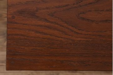 アンティーク家具　ナラ材製!色ガラスとダイヤガラス入りのサイドキャビネット(サイドボード)