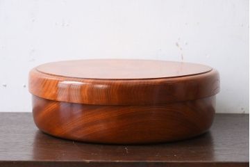 アンティーク雑貨　総欅材!上品なアンティーク茶櫃(小物入れ)