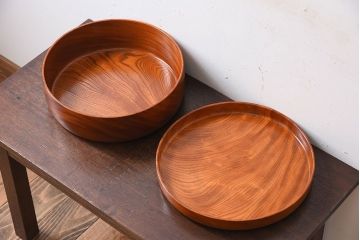 アンティーク雑貨　総欅材!上品なアンティーク茶櫃(小物入れ)