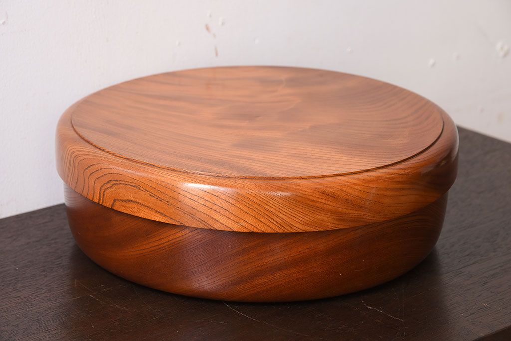 アンティーク雑貨　総欅材!上品なアンティーク茶櫃(小物入れ)