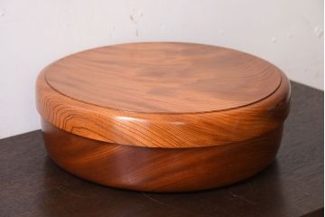 アンティーク雑貨　総欅材!上品なアンティーク茶櫃(小物入れ)