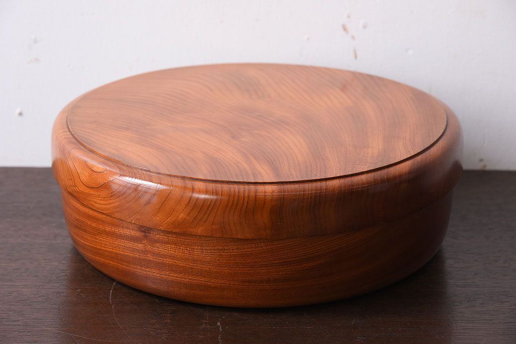 アンティーク雑貨　総欅材!上品なアンティーク茶櫃(小物入れ)