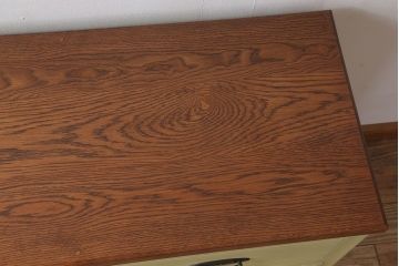 レトロ家具　ナラ材製!レトロなペイントチェスト